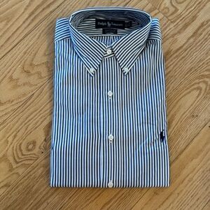 Ralph Lauren charcoal/White Stripe Button-Down Shirt - Men's15 1/2  34-35.